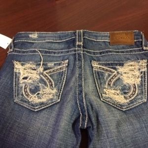 NWT Big Star Union Vintage Jeans, Thick Stitch Embroidered